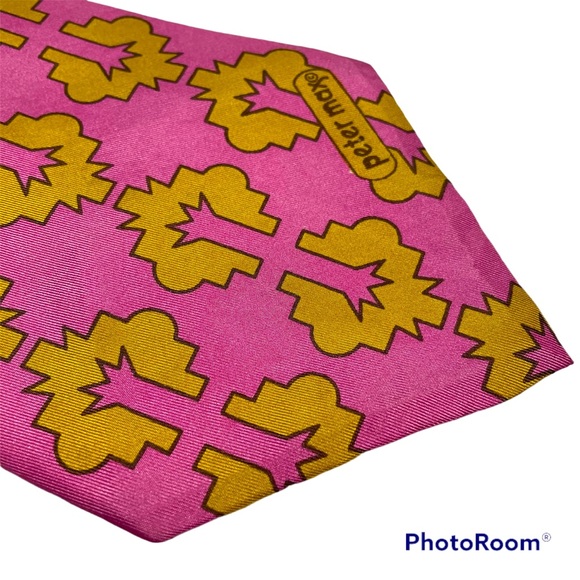 Peter Max All Silk Tie Italian Fabric vintage 70’s Fantastic Pop … - Picture 2 of 9